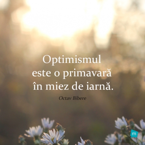 card Inhale dome Maxima Octav Bibere, Maxima optimism : Optimismul este o primavară în miez  de iarnă. :: Maxioms.ro
