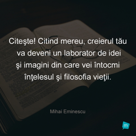 Citeşte! Citind mereu, creierul tău va deveni un laborator de idei...
