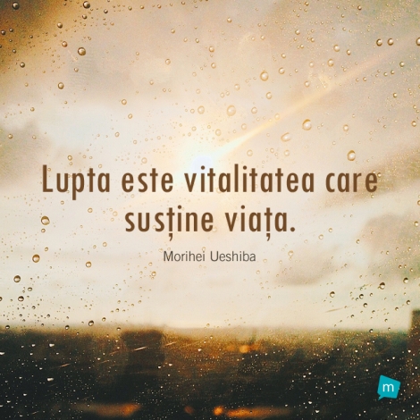 Lupta este vitalitatea care sustine viata.