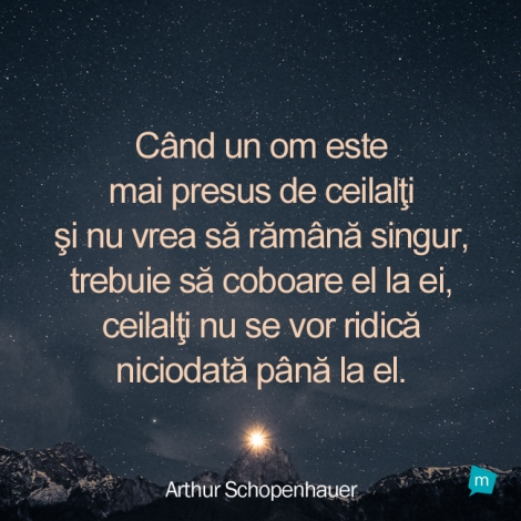 Când un om este mai presus de ceilalţi şi nu vrea să rămână...