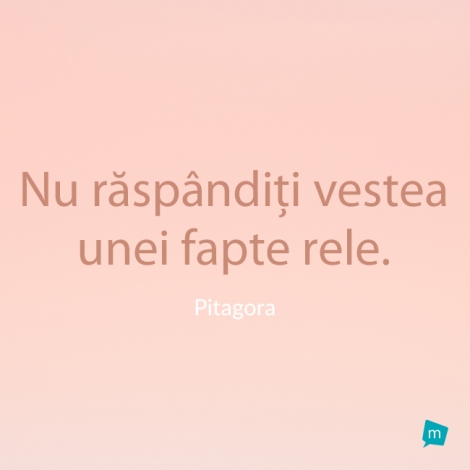 Nu raspanditi vestea unei fapte rele.