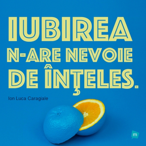 Iubirea n-are nevoie de inteles.